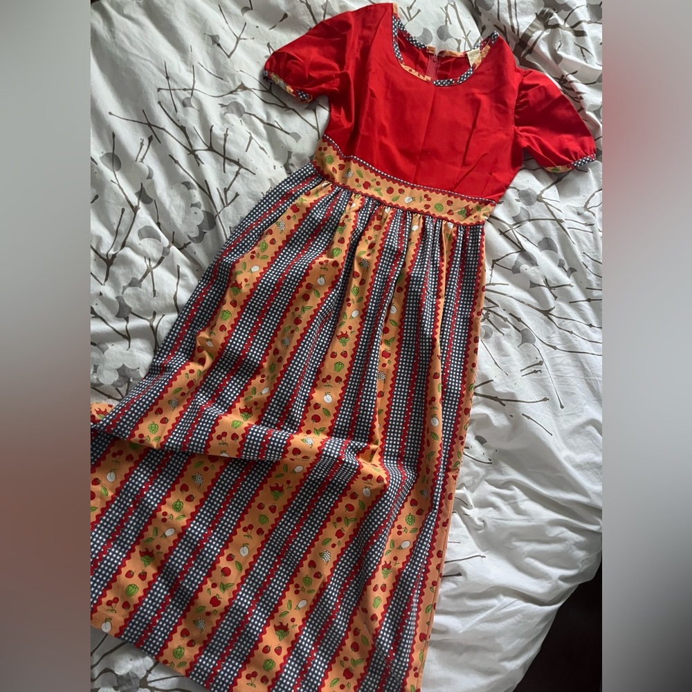 VINTAGE Red Maxi Dress